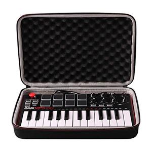 LTGEM Case Compatible with Akai Professional MPK Mini MK3 / MPK Mini Play MK3 25 Key USB MIDI Keyboard Controller, Black+Gray(Case Only)