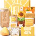 Gift Baskets for Women, 9pcs Unique Happy Birthday Gifts for Women, Best Inspirational Get Well Christmas Sunshine Sunflower Ideas Box for Her Sister Friend Friendship Mom - BRIGHTEN UP HER DAY! (Yellow)