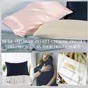 ZIMASILK 100% Pure Mulberry Silk Pillowcase for Hair and Skin Health,Soft and Smooth,Both Sides Premium Grade 6A Silk,600 Thread Count,with Hidden Zipper,1pc(Standard 20''x26'',Navy Blue)