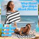 VitalCozy 4 Pack Pure Cotton Pool Chair Covers, Lounge Chair Cushion Covers with Top and Side Pockets Furniture Covers Extra Large Beach Towels for Indoor Outdoor Patio 30 x 85 Inch(Gray) (Grey)