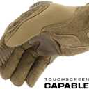 Mechanix Wear: M-Pact Tactical Gloves with Secure Fit, Touchscreen Capable Safety Gloves for Men, Work Gloves with Impact Protection and Vibration Absorption (Brown, Small)