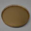 13" Gold Lazy Susan for Table Top, Oak Wood Lazy Susan Turntable Organizer for Dining Coffee Table Centerpiece Bar Decor Kitchen Countertop Bathroom Vanity Decorative Tray for Perfume Jewelry Round