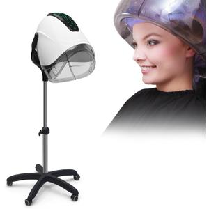 Elitzia 1000W Hooded Hair Dryer Salon Standard Hair Drying Machine Versatile Styling 8 Mode Operation Heating Device for Home and Salon ET1717W (Elegant White Five Legs) (White Touch Control)