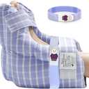 Heel Cushion Protector for Pressure Sores Relief, Foot Pillow for Bed Sores for Heel Pain and Injury, Suitable for Elderly,Bedridden Patients in Home or Hospital Care(Pack of 1-Standard Size) (Checkers Lavender)