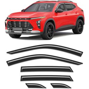 6-PCS Extra-Thick Rain Guards Fit for Chevy Trax 2024 2025 2026 Extra Durable Tape-on Window Rain Guard Window Deflectors Vent Shades Window Visor Vent Visors Exterior Car Accessories