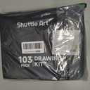 Shuttle Art 103 PCS Drawing Kit, Professional Drawing Supplies with Sketch, Charcoal, Colored, Graphite, Pastel Pencils & Sticks, Complete Drawing Tools and Paper Pads in Zipper Case for Artists&Kids