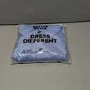 Women Elegant Satin Button Down Short Sleeve Maxi Shirt Dress with Belt (Blue, M)