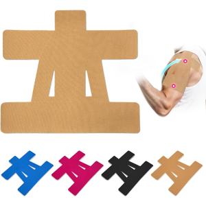 12 Count Kinesiology Tape for Shoulder,Shoulder Tape for Pain Relief,Pre-Cut for Easy use. Stretchy Cotton Material ensures Comfortable wear with Hypoallergenic Adhesive Lasting 4-7 Days(Beige)