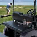 Upgraded Golf Cart Armrest with Cup Holder Wide Comfort Pad, Universal Fit for EZGO, Club Car, Yamaha Waterproof, Tool-Free Install, Fits 1" & 1.25" Square Tubes