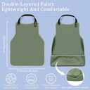 Adult Bibs-3 Pcs Washable Clothing Protector with Upgraded Crumb Catcher