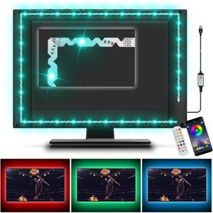 Led Light for TV Backlight, 16.4ft/5m RGB+W Behind TV Bias Lighting,USB Powered Led Strip Lights for HDTV PC Computer,Music Sync & Timer,Gaming Room Bedroom Decor Immersive Home Theater Led Light for TV Backlight, 16.4ft/5m RGB+W Behind TV Bias Lighting,USB Powered Led Strip Lights for HDTV PC Computer,Music Sync & Timer,Gaming Room Bedroom Decor Immersive Home Theater