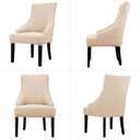 Lellen Stretch Wingback Chair Cover Slipcover - Reusable Wingback Side Chair Slipcover,Accent Chair Covers,Arm Protector Seat Cover,Wing Chair Covers for Dining Living Room HomeTaupe2PCS