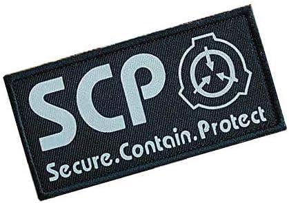 5 x 1Pc Black SCP Foundation Special Containment Procedures Foundation Logo Military Hook Loop Tactics Morale Luminous Patch Tactical Bag AccessoriesTactical and Personal Defense