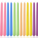 10 Inch Multi-Color Taper Candles for Religious and Spiritual Settings, 12 Pack Unscented Candlesticks in 6 Colors for Holiday, Seasonal Celebration and Home Decoration