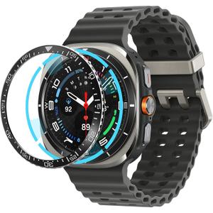 Spigen Bezel Tune Designed for Samsung Galaxy Watch Ultra 47mm Bezel Ring Protector Adhesive Cover (2025/2024) - Black