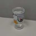 Oggi Large Clear Canister with Clamp Lid, 72 oz - Large Airtight Food Storage Container, for Kitchen & Pantry Storage of Bulk, Dry Foods, Pasta, Flour, Sugar, Coffee, Rice, Tea, Spices & Herbs (72-Fluid Ounce)