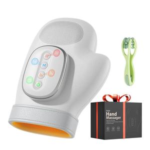 WUX Hand Massager with Heat Compression Relief, 3 Massage 4 Temperatures 5 Compression Models Therapy Glove, Arthritis & Wrist Carpal Tunnel Muscles Pressure Point Therapy, Ideal Gifts for Women/Men