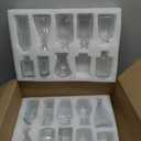 Glass Bud Vase Set of 20 - Small Vases for Flowers in Bulk - Assorted Vintage Crystal Vases for Flowers, Table Centerpieces (Clear, 20 Pcs)