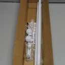 Thestoa Curtain Rods for Windows 30-46 Inch, 5/8" White Curtain Rods, Stainless Steel Small Curtain Rod for Bedroom, Living Room,Kitchen,Farmhouse, Outdoor Curtain rod White