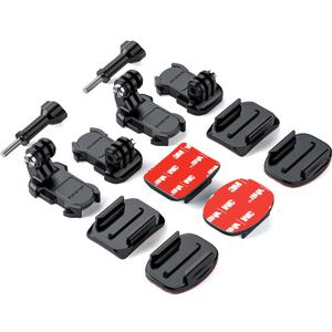 Helmet Sticky Mounts Adhesive Buckle Mount Screw Accessory Kit Compatible with GoPro Hero 13 12 11 10 Max 9 8 7 6 5 Session DJI Osmo Insta360 AKASO Action Cameras (12 in 1)