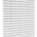 Faux Wood Blinds with Crown Valance - 99" Width x 48" Height, White, Cordless Window Blinds & Shades - Blinds for Indoor Windows, 2" Faux Wooden Blinds for Home, Window Shades
