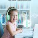 awatrue Kids Headphones for School Toddler Wired with Microphone Plug in Bulk Boys Headset Girls 3+ Year Old Green