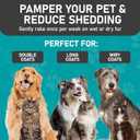 Maxpower Planet Pet Grooming Rake and Dematting Comb for Dogs - Dog Grooming Supplies, Undercoat Rake for Dogs, Cats - Extra-Wide Deshedding Dog Brush, Deshedder Comb for Long Hair - Reduce Shedding