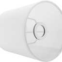 6pcs Clip Natural Linen Lamp Shades White Decorative Shades for Chandeliers and Sconces Easy Assembly Lamp for Home Restaurant and Hotel Use