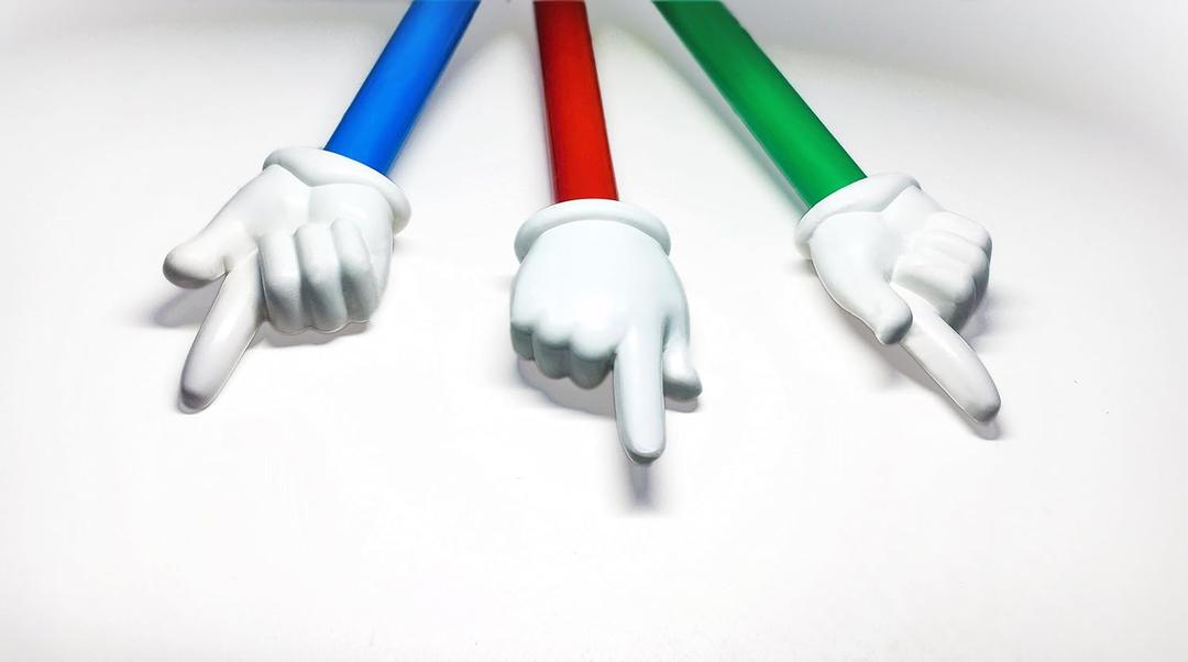 Sciencent Hand Pointers (Set Of 3) Teacher Supplies, Assorted Colorful Classroom Finger Pointers for Teachers.