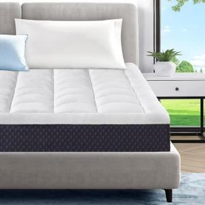 ELEMUSE Adults 5 Inches Cooling Gel Memory Foam Full Medium Firm Pillowtop