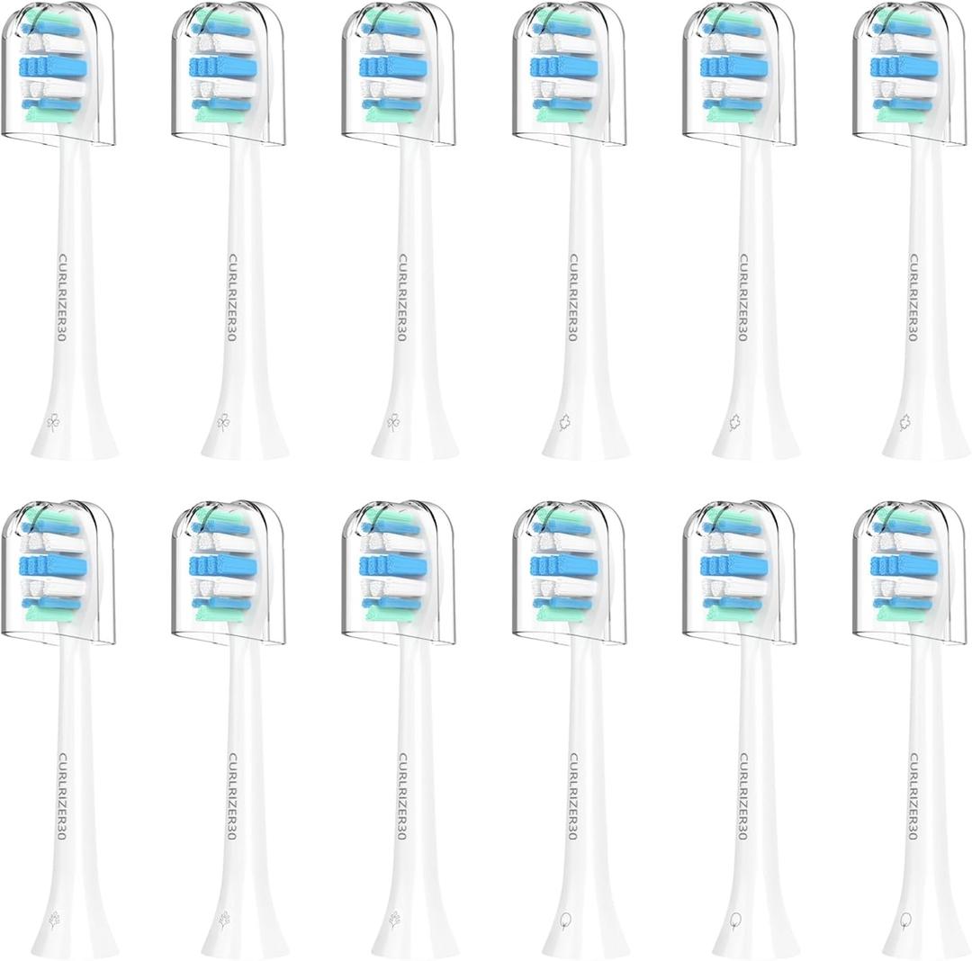 Replacement Toothbrush Heads for Philips Sonicare Replacement Heads, Electric Replacement Brush Head Compatible with Phillips Sonicare Electric Toothbrushes, 12 Pack (12 Count (Pack of 1))