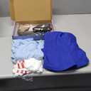 6 Pcs Halloween Nerd Costume for Women, Classic Movie Characters Costume with Black Bob Wigs Blue Top & Skirts Socks Glasses (X-Large)