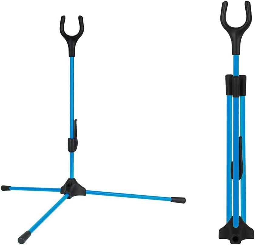 DONGKER Recurve Bow Stand,Vertical Folding Bow Support Stand Fiber Glass Lightweight with Non-Slip Base for Most Recurve Compound Traditional Bows (blue)