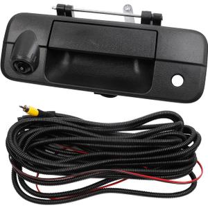 Dasbecan Tailgate Handle Backup Rear View Camera Compatible with 2007-2013 Toyota Tundra Waterproof with Key-Hole Reverse Parking Assist Back up Camera Assembly Replace#69090-0C051 720P