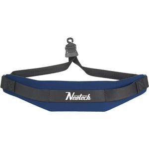 Neotech Saxophone Neck Strap Soft Sax Padded Open Hook for Alto Tenor Baritone Soprano - Made in USA (Standard, Navy)