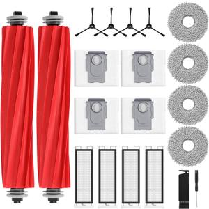 20 Pack Replacement Parts for Q Revo Robot Vacuum Cleaner Accessory Replacement Kits (2 Rolling Brushes + 4 HEPA Filters + 4 Dust Bags + 4 Mop Pads + 4 Side Brushes)