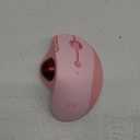 seenda Wireless Trackball Mouse, Bluetooth Ergonomic Rollerball Mouse Rechargeable Multi Devices USB/Bluetooth Connection Thumb Control Mice Compatible for Mac/Android/Windows Computers, Pink