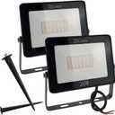 2 Pack 20W Watt Warm White LED Flood Light Outdoor Waterproof IP65, Wall Floodlight Security Landscape Light, Home, Square, Yard, Garage, Street, Pathway, Low Voltage 12V 24V 36V 48V 60V AC DC