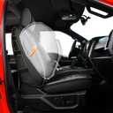 RISINGSTAR Ram Seat Covers, Faux Leather, fit for 2011-2026 Ram 1500 2500 3500 1500 Classic Crew Quad Mega Cab with Curved Rear Split Bench(Full Set, Black&Gray)