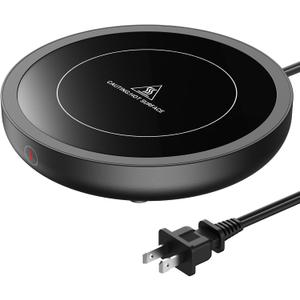 SWEETFULL Coffee Mug Warmer, 36W Electric Coffee Cup Warmer for Desk with 3-Temp Settings Advanced Temperature-Controlled Beverage Warmers Heating Plate for Coffee, Milk, Tea, Candle Wax - Black