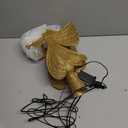 Christmas Tree Topper Lighted with 6 Projection Modes, Gold Christmas Angel Tree Topper Built-in LED Rotating Light, 3D Glitter Projector for Party Holiday Christmas Decoration Gifts