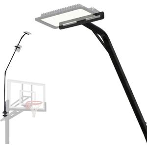PROGOAL Basketball Hoop Light Support Frame Universal Fit for 12x8 8x6 6x6 5x5 Poles Solar Light Mounting Bracket Sturdy Galvanized Steel Labor Saving Arm Design (Light Not Included)