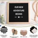 Canlierr 9 Pcs Pregnancy Announcement Set Pregnancy Reveal Ideas Felt Letter Board Baby Bodysuit Booties Photo Frame Bear Plush Wood Blocks for Coming Soon Baby Announcement(Black)