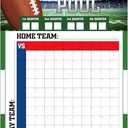 Augisteen Large Football Pool Poster 17 x 27.5 Inch Football Squares Board 100 Grids Score Record Poster 2026 Super Game Bowl Party Supplies Favors for Footballs Sports Game Party Decorations