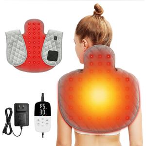 Red Light Therapy for Body, Shoulder Heating Pad, 660nm&850nm Wearable Near Infrared Red Light Heated Therapy Belt for Neck, Shoulder, Back, Body, Adjustable Temperature LED Remote Control