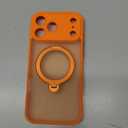 360 Spin Magnetic Stand for iPhone 17 Pro Max Case, [Fit for MagSafe][Military Protection][Full Camera Protection] Adjustable Kickstand iPhone Case for iPhone 17 Pro Max 6.9", Cosmic Orange