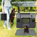 Pet Dog Cat Playpen with Waterproof Pad,Portable Puppy Kitten Rabbit Crate and Other Small Animals Kennel Cage Tent for Indoor Outdoor Travel Camping,Water-Resistant Breathable Shade Cover (Grey S)
