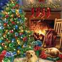 Springbok Christmas Morning 500 Piece Jigsaw Puzzle - This Classic Scene of a Cozy Christmas Morning Under The Tree is Colorful and Relaxing (Multi)