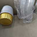 Gejoy 400 Pcs Aluminum Foil Baking Cups with Lids 5 oz Disposable Ramekins Mini Cake Pans Creme Brulee Cupcake Liners Muffin Tins Flan Mold Dessert Container for Wedding(Gold,Classic)