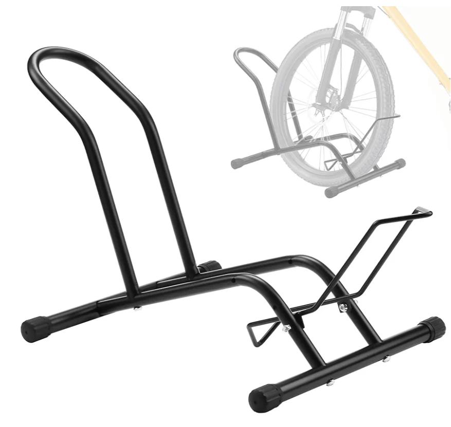 Bike Stand Floor Bicycle Stand Bike Parking Rack Stand Bicycle Storage Perfect for 16"-29" Front and Rear Wheel Parking Rack